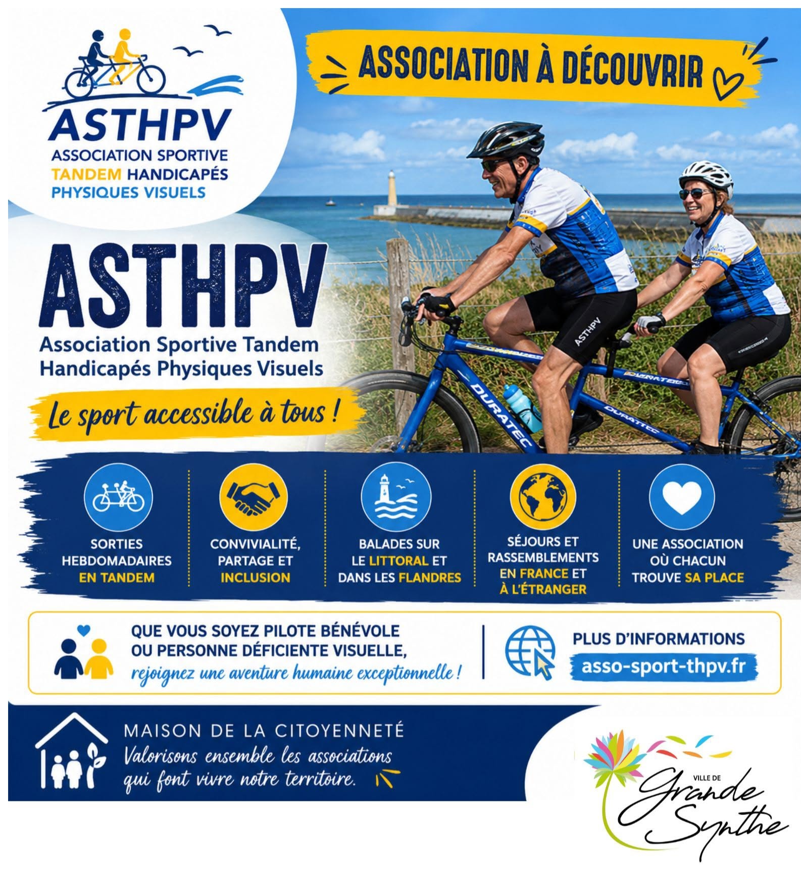 Association à découvrir ASTHPV affiche réalisée par la Maison de la citoyenneté de Grande Synthe